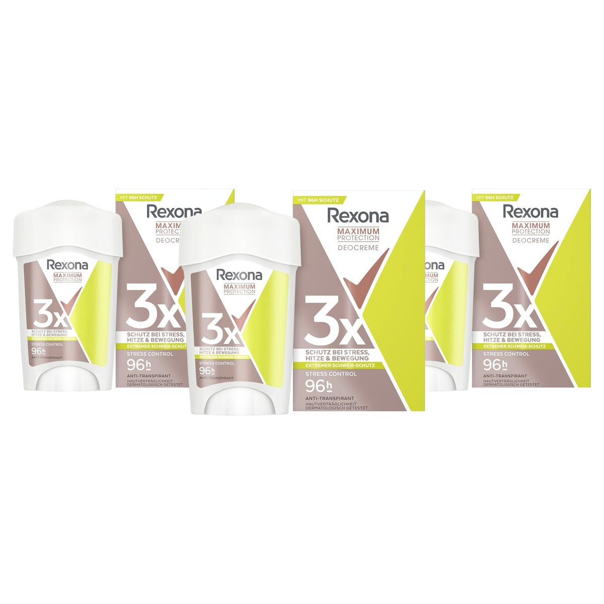 Rexona Maximum Protection Cream Stress Control 3 x 45 ml - Voordeelverpakking