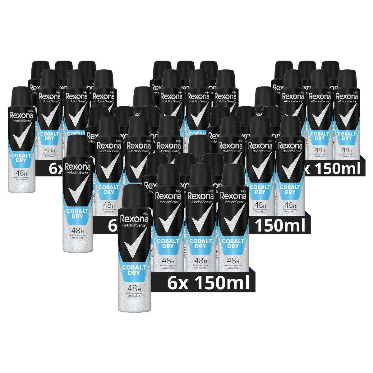 Rexona Men Anti-Transpirant Spray Cobalt Dry - 6-pack