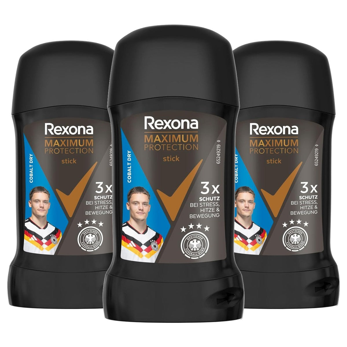 Rexona Men Maximum Protection Cobalt Dry Deodorant 3 x 50 ml - Voordeelverpakking