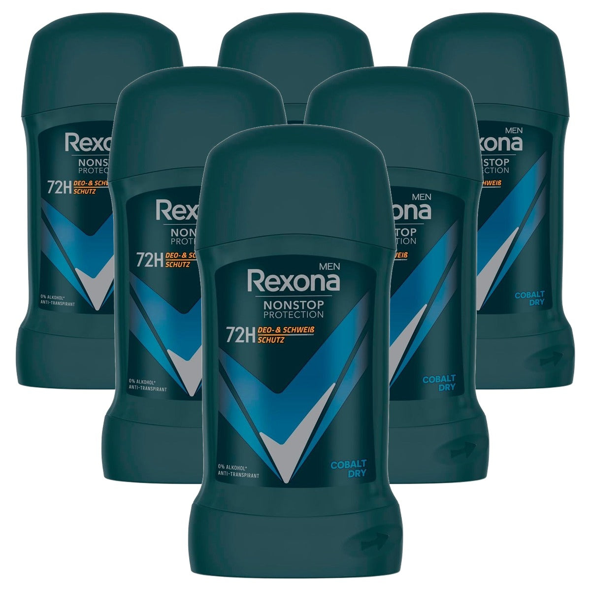 Rexona Men Nonstop Protection Cobalt Dry Deostick 6 x 50 ml - Voordeelverpakking