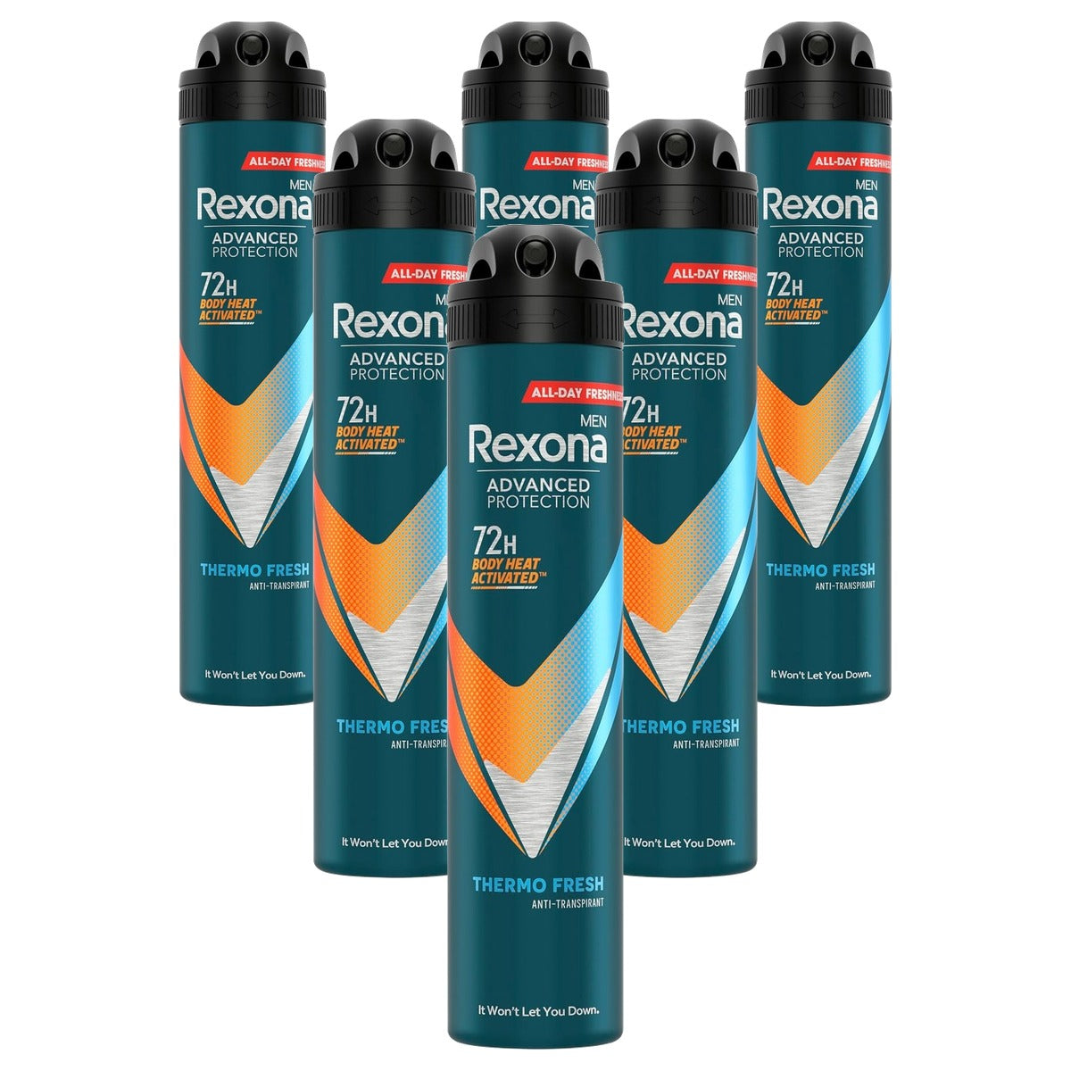 Rexona Men Thermo Fresh Anti-transpirant Spray 6 x 200 ml - Voordeelverpakking