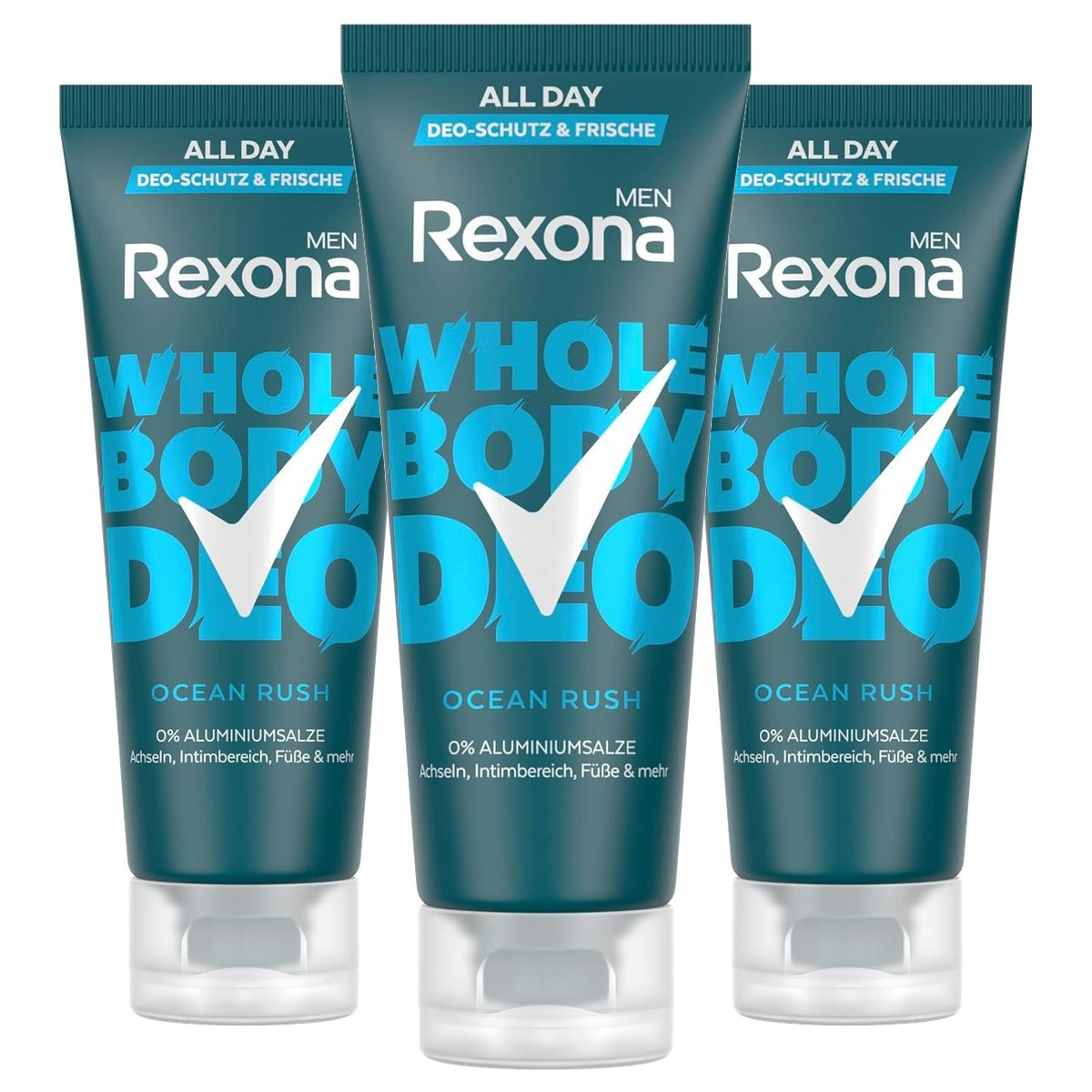 Rexona Men Whole Body Deodorant Cream Ocean Rush 3 x 75 ml - Voordeelverpakking