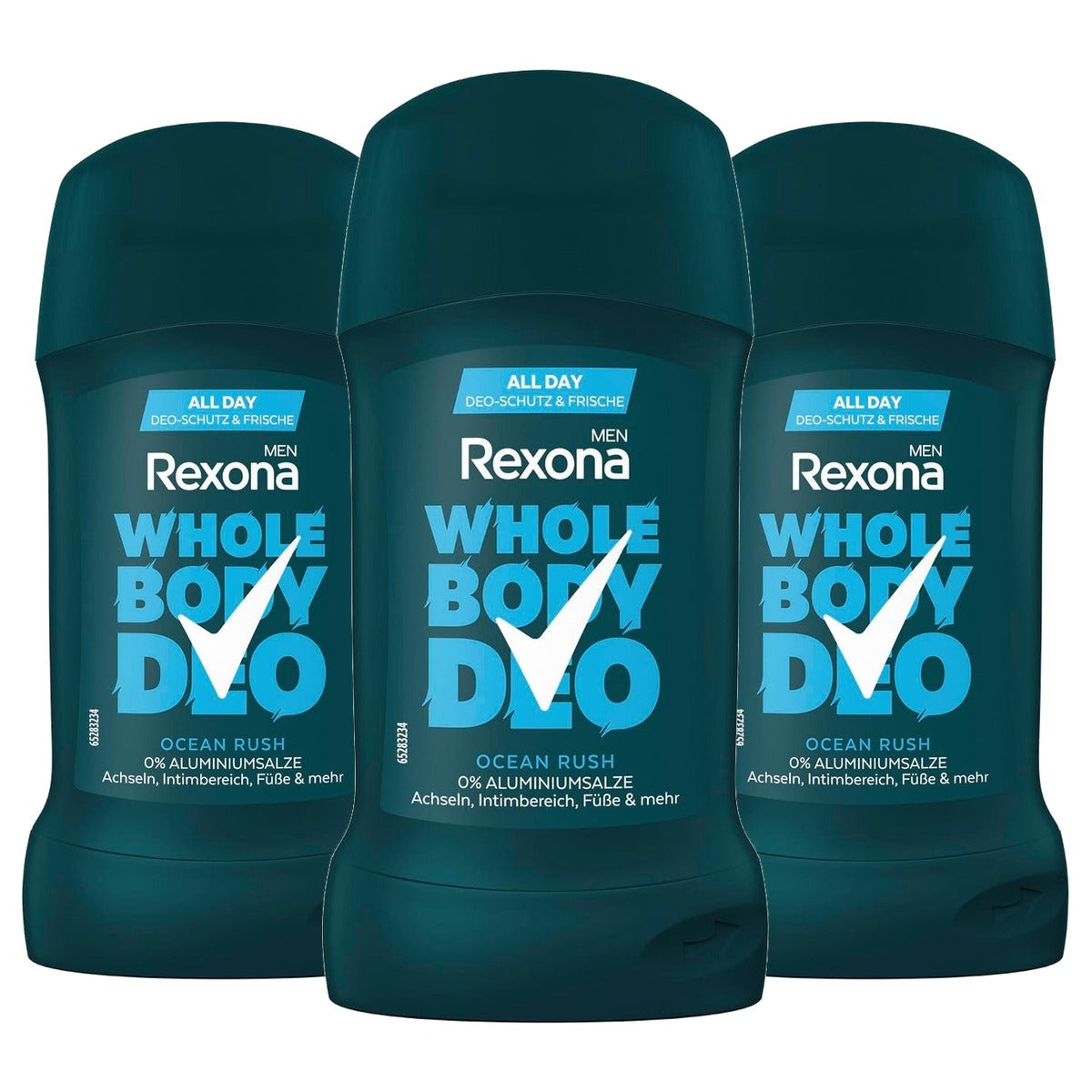 Rexona Men Whole Body Deodorant Stick Ocean Rush 3 x 50 ml - Voordeelverpakking