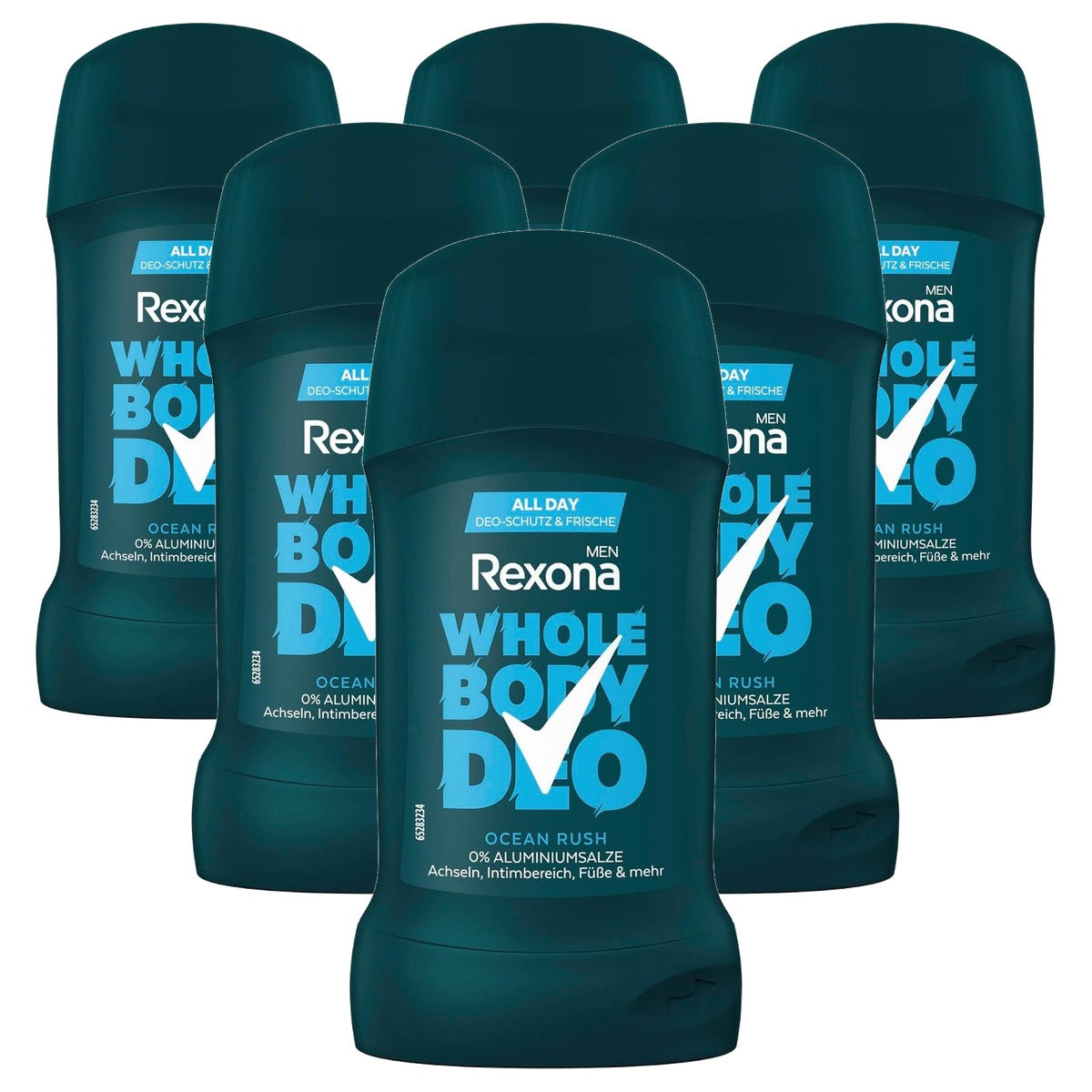 Rexona Men Whole Body Deodorant Stick Ocean Rush 6 x 50 ml - Voordeelverpakking