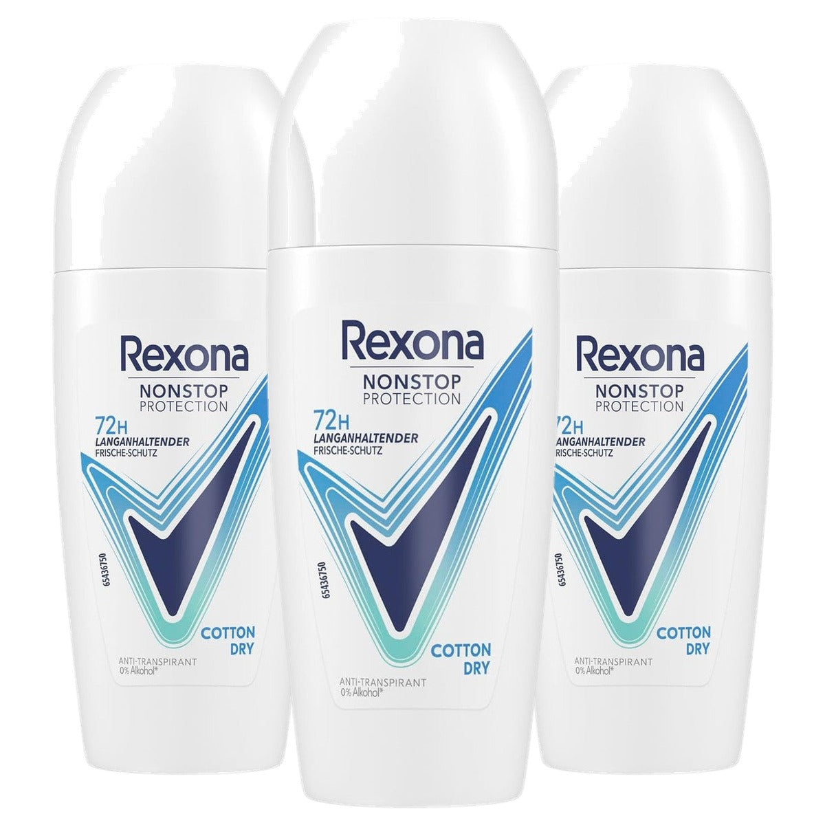 Rexona Nonstop Protection Roll-On Cotton Dry 3 x 50 ml - Voordeelverpakking