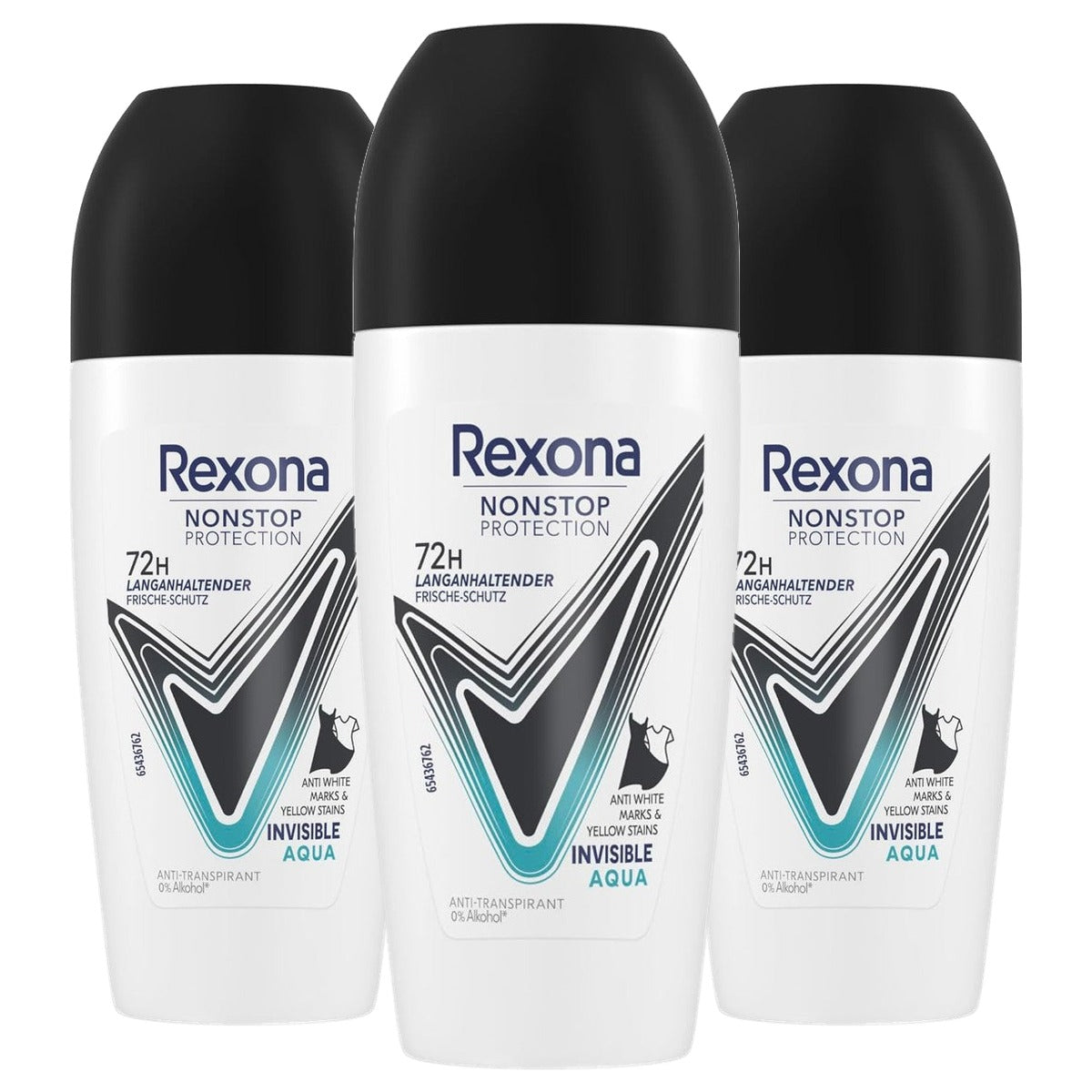 Rexona Nonstop Protection Invisible Aqua Roll-On 3 x 50 ml - Voordeelverpakking