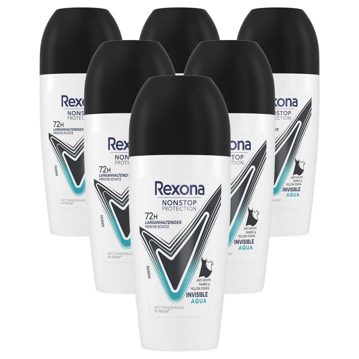 Rexona Nonstop Protection Invisible Aqua Roll-On 6 x 50 ml - Voordeelverpakking