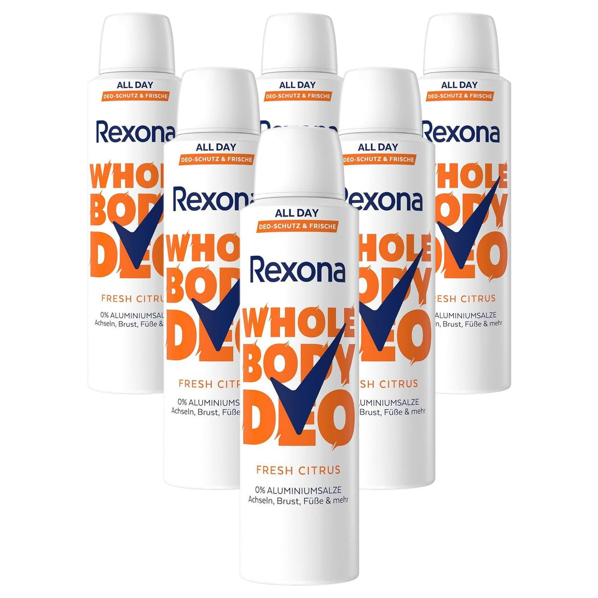 Rexona Whole Body Deodorant Spray Fresh Citrus 6 x 150 ml - Voordeelverpakking