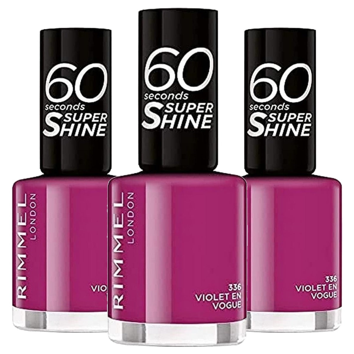 Rimmel London 60 seconden Super Shine Flip Flop 336, 8 ml - 3 stuks
