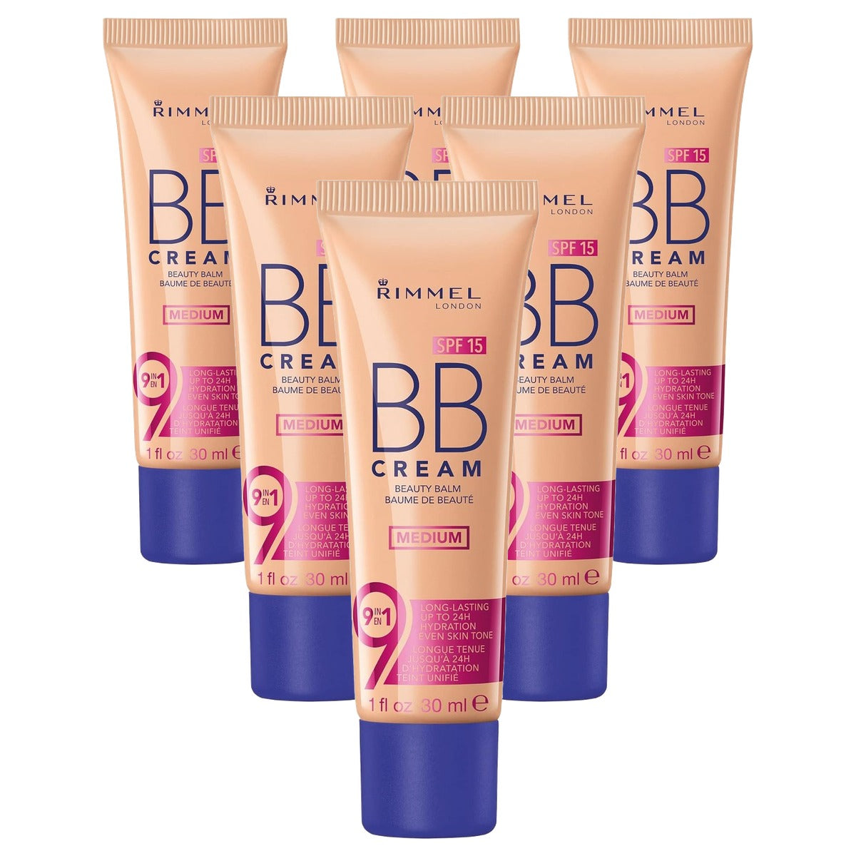 Rimmel London BB & CC crème crèmekleurig 30 ml - 6 stuks