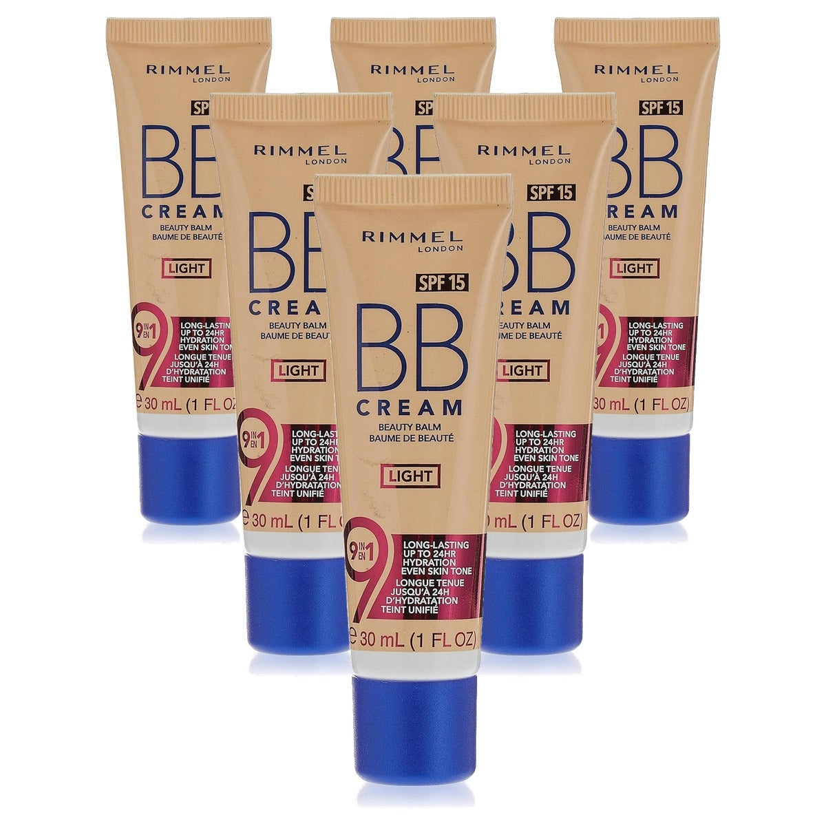 Rimmel London BB Cream 9-in-1 glanseffect LSF 15 30 ml - 6 stuks