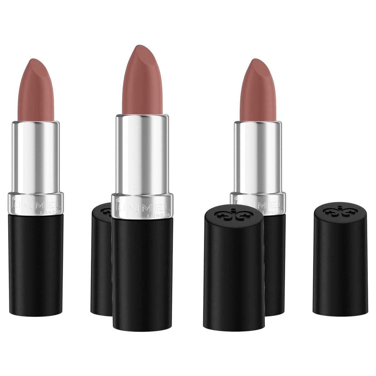 Rimmel London Duurzame afwerking Bullets (Satijn) - 320 Silky Beige 3 stuks