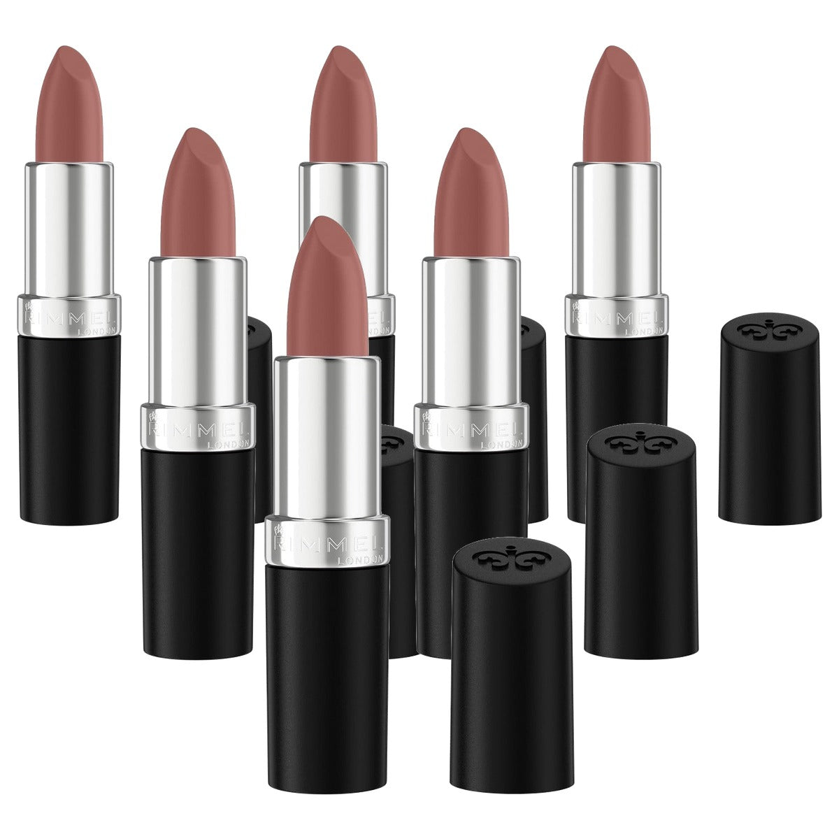 Rimmel London Duurzame afwerking Bullets 320 Silky Beige - 6 stuks