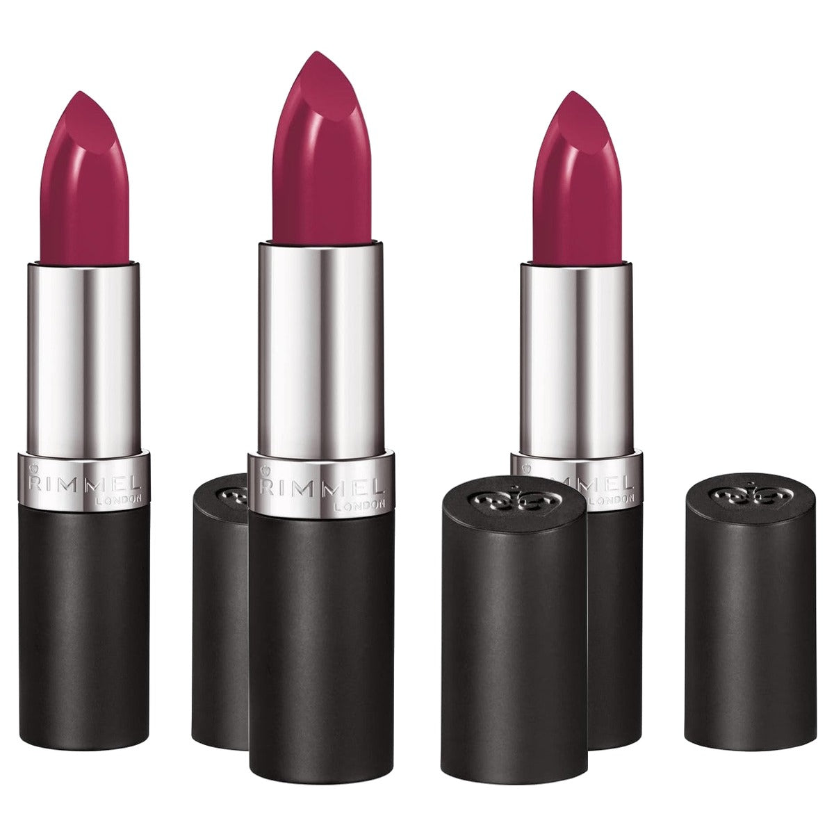 Rimmel London Duurzame Lippenstift 30 Donkerrood - 3 stuks