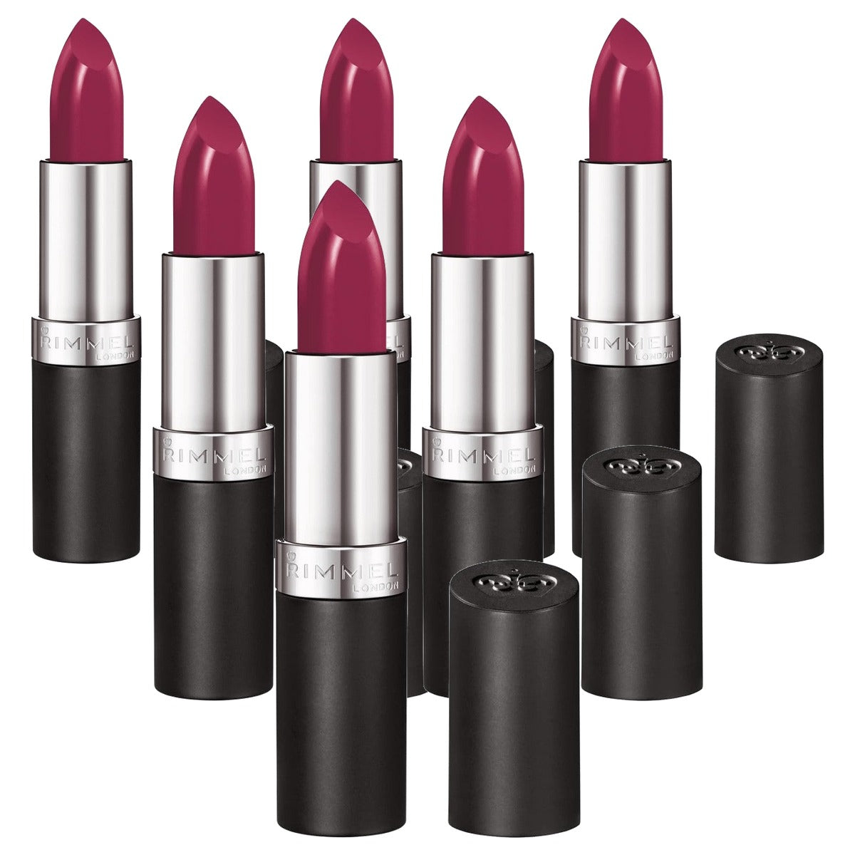 Rimmel London Duurzame Lippenstift 30 Donkerrood - 6 stuks