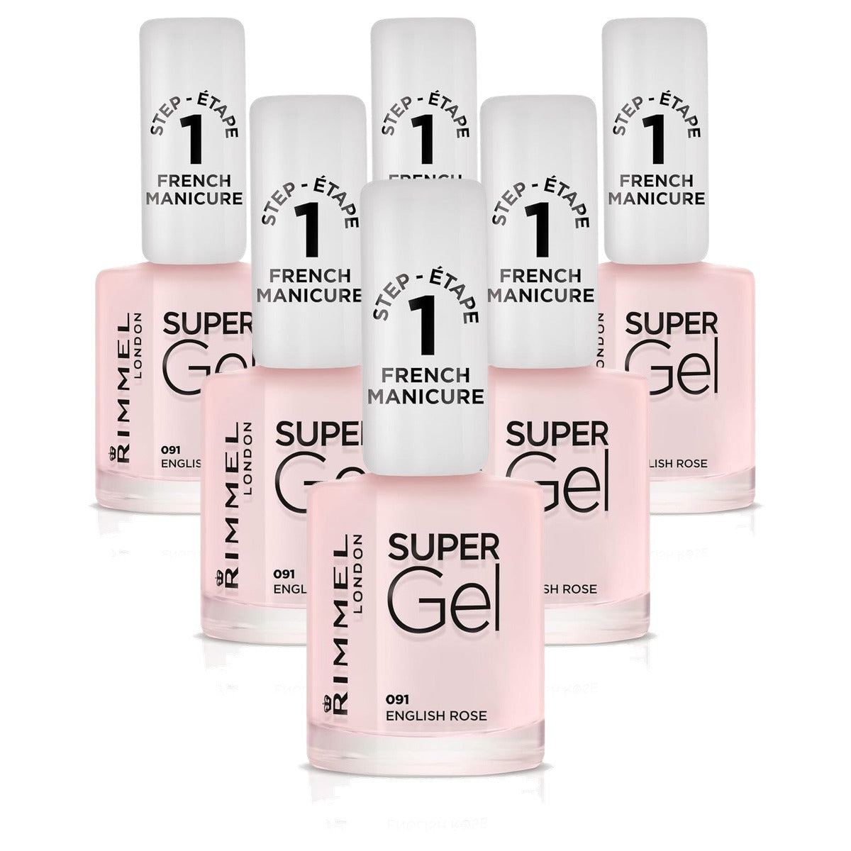 Rimmel London French Manicure # 091 Supergel Engelse roos 12 ml - 6 stuks