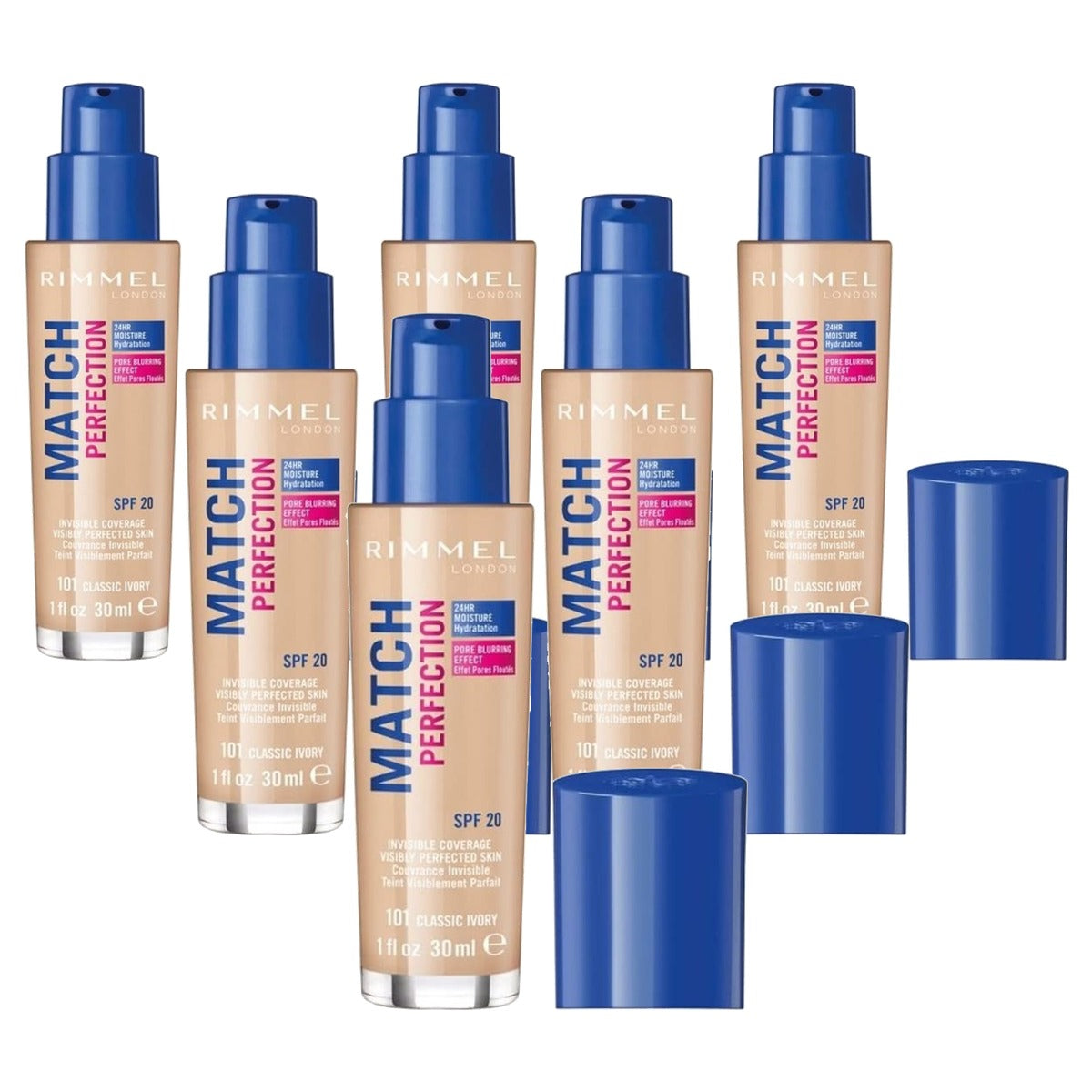 Rimmel London Game Perfection Foundation klassiek ivoor - 6 stuks