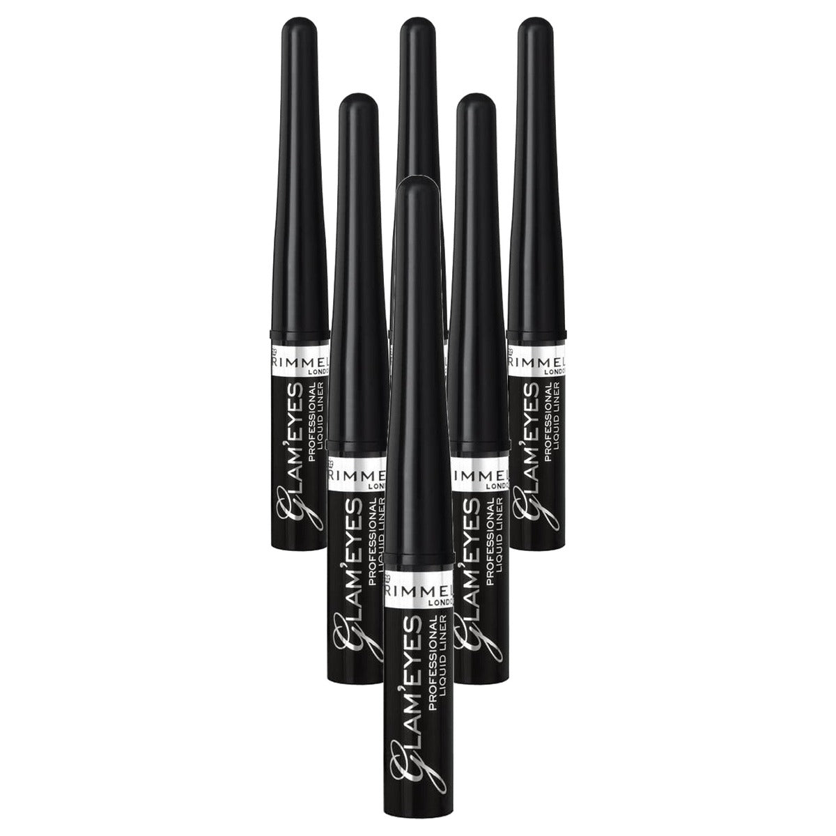 Rimmel London Glam'Eyes Liquid Liner Black Glamour 3,5 ml - 6 stuks
