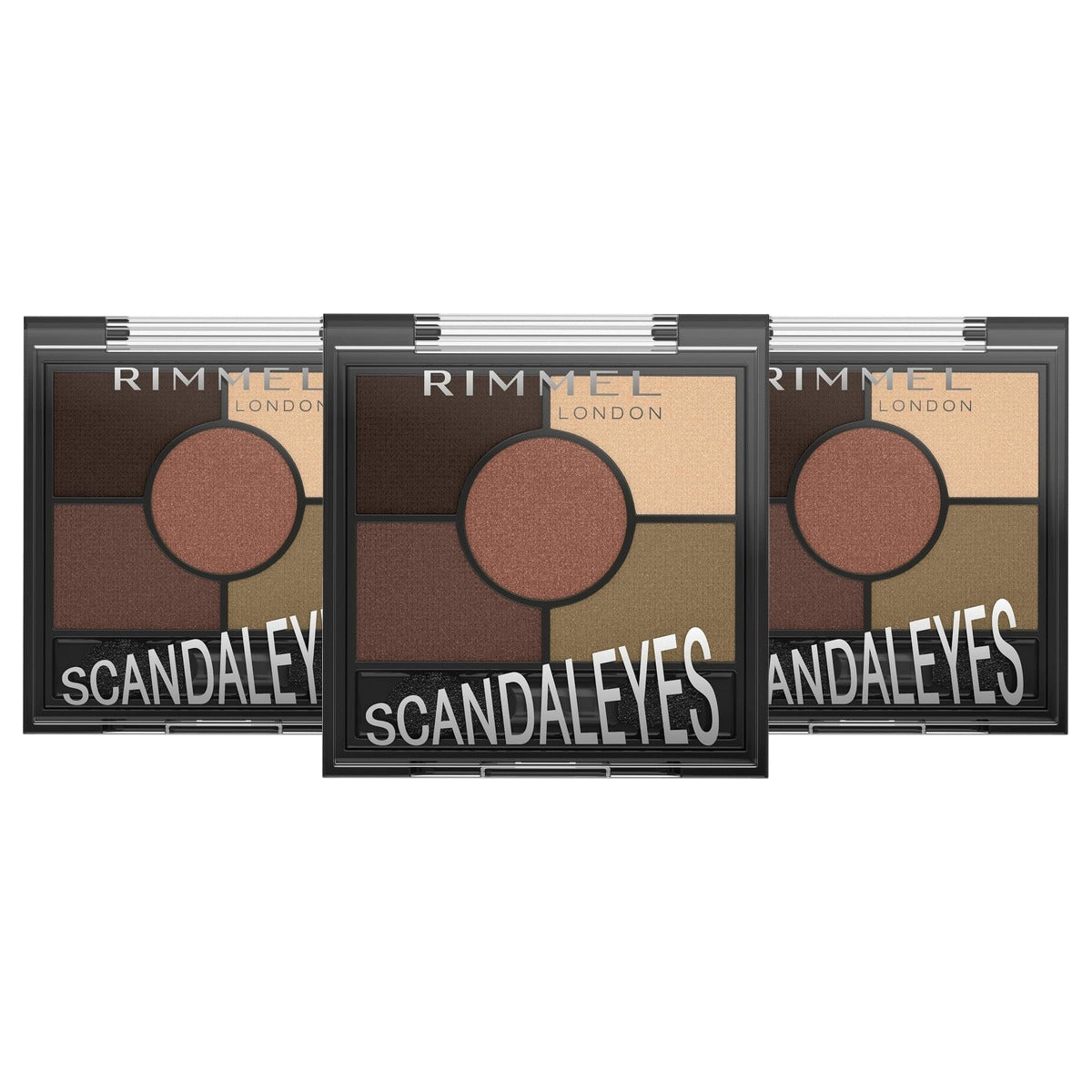 Rimmel London Glam'Eyes HD Oogschaduw 022 Brixton Brown - 3 stuks