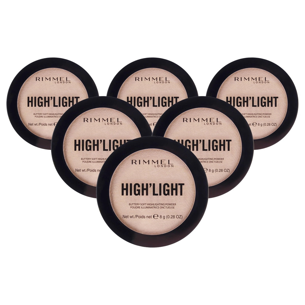 Rimmel London Buttery-Soft Highlighter Powder 001 - Stardust 8 g - 6 stuks