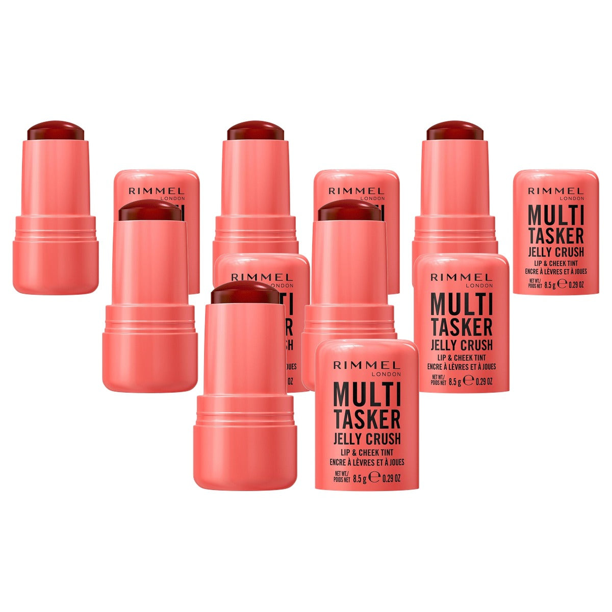 Rimmel London Jelly Crush Blush en Lip Stain 300 Peachy Punch 8,5 g - 6 stuks