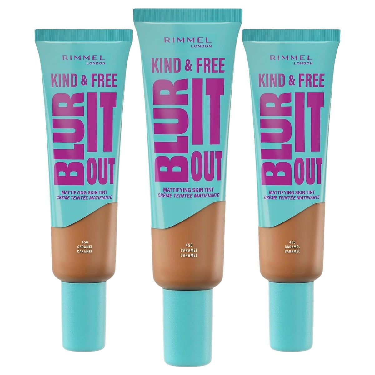 Rimmel London Kind & Free Blue It Out Matte Foundation 30 ml - 3 stuks