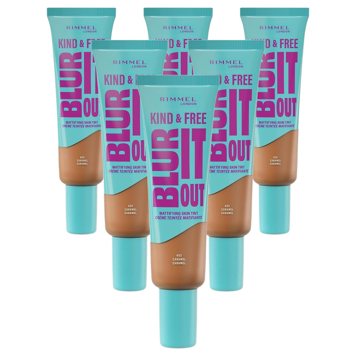 Rimmel London Kind & Free Blue It Out Matte Foundation 30 ml - 6 stuks