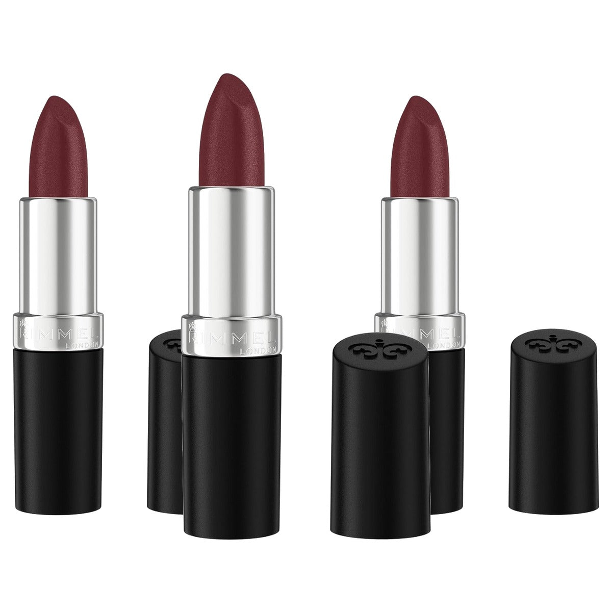 Rimmel London Lasting Finish Lipstick 380 pruimenkussen - 3 stuks