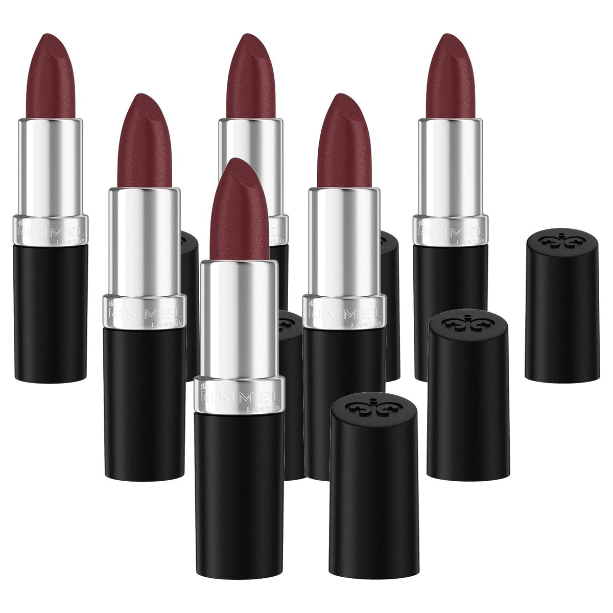 Rimmel London Lasting Finish Lipstick 380 pruimenkussen - 6 stuks