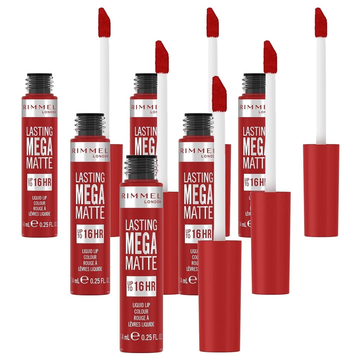 Rimmel London Lasting Mega Mat 500 Fire Starter 7,4 ml - 6 stuks