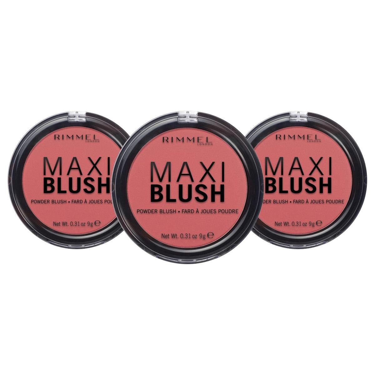 Rimmel London Maxi Blush Powder Blush #003 Wild Card 9g - 3 stuks