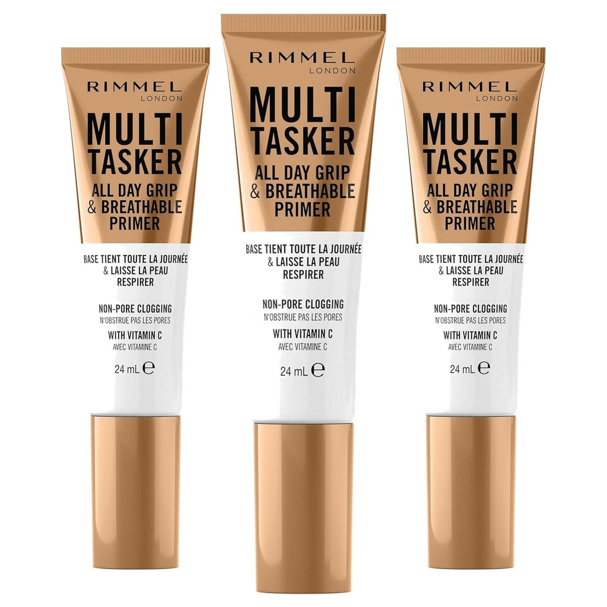 Rimmel London Multitasker All Day Grip & Ademend Primer 24 ml - 3 stuks