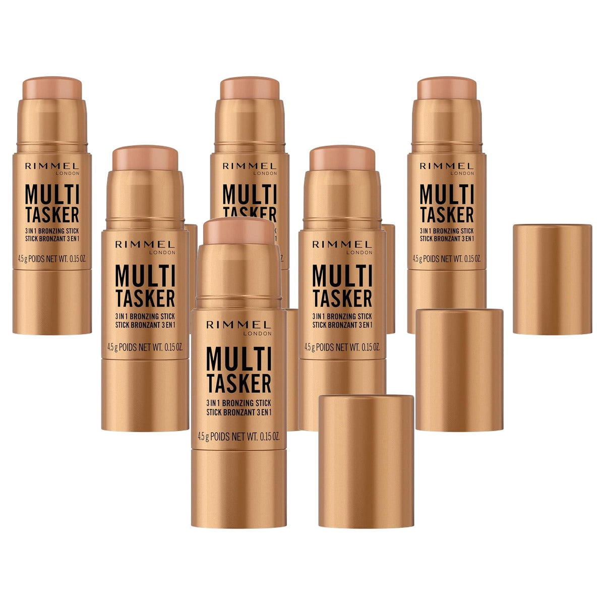 Rimmel London Multitasker Bronzing Stick Light 001 4,5 g - 6 stuks