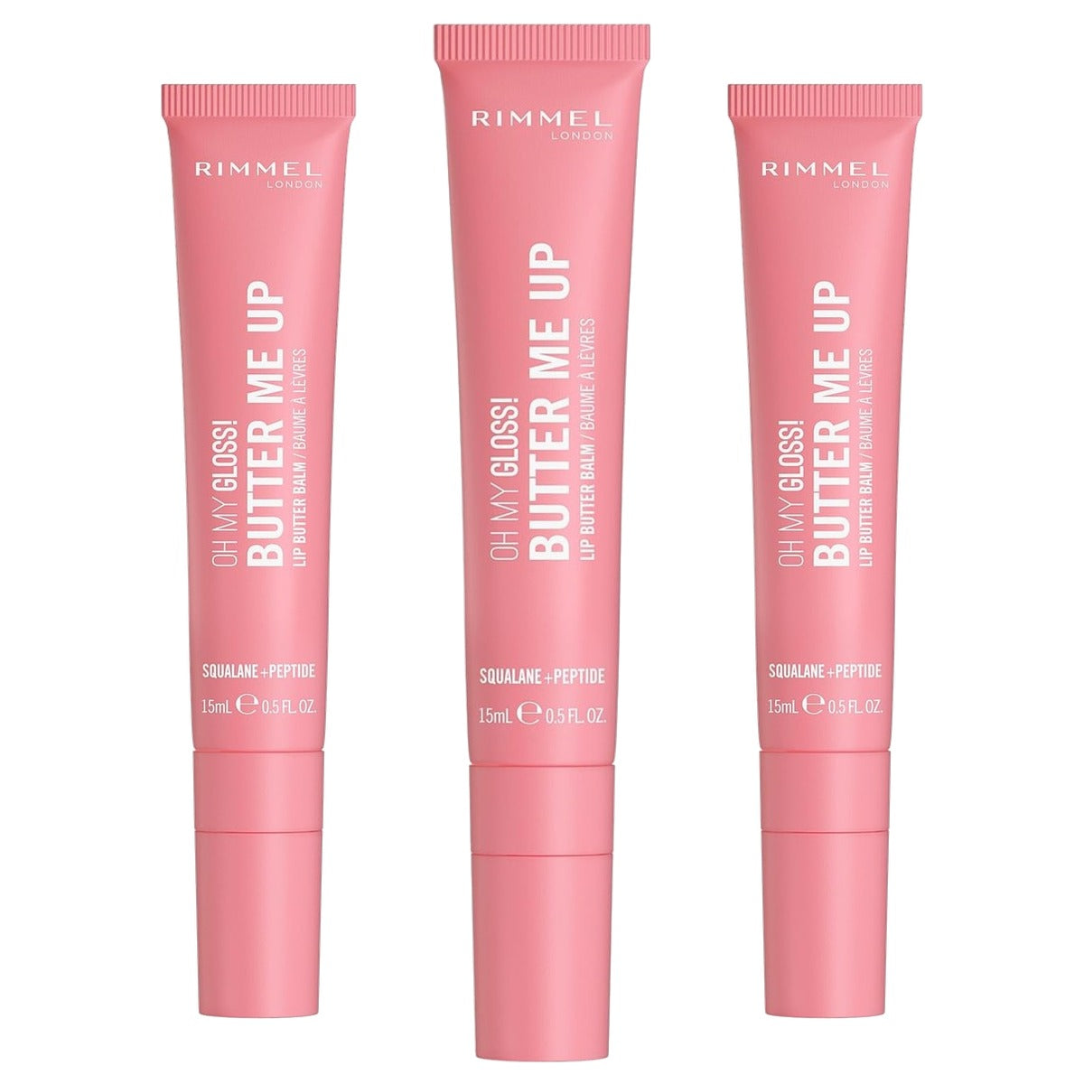 Rimmel London Oh My Gloss Butter Me Up Bubble Gum 002 15 ml - 3 stuks