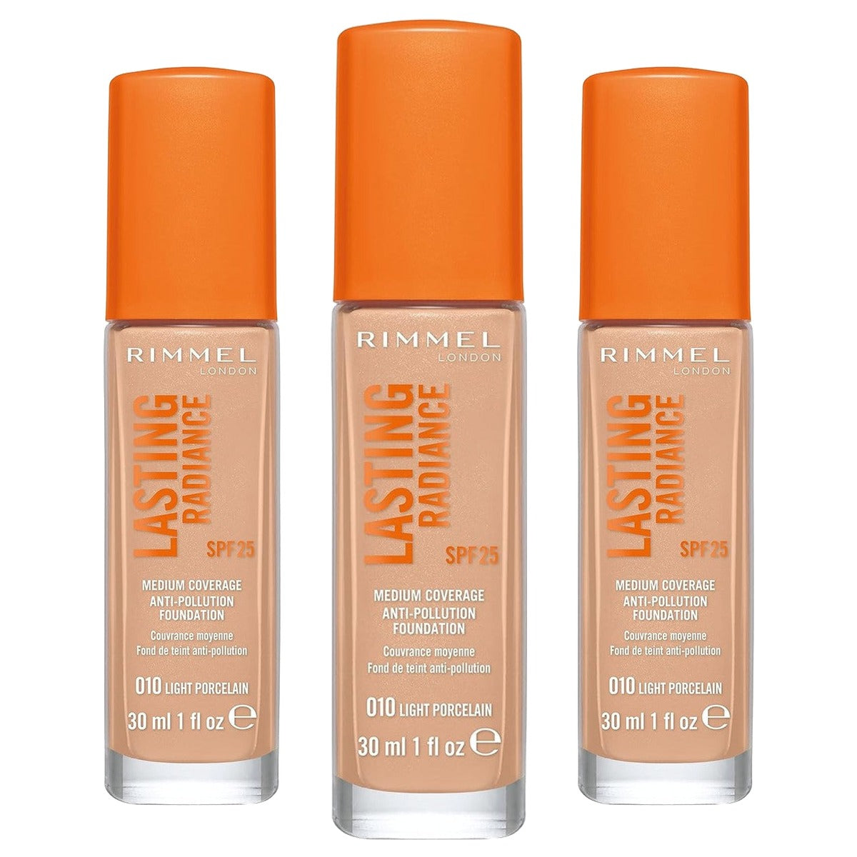 Rimmel London Rim Lasting Radiance Foundation 010 - 3 stuks