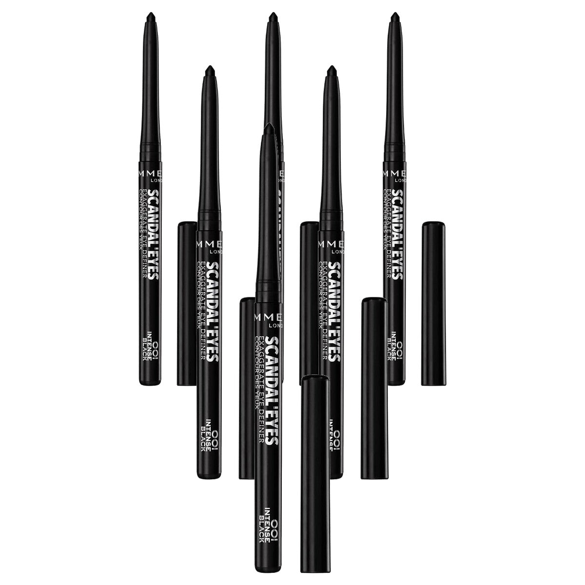 Rimmel London Scandal'Eyes Exaggerate Eye Definer 001 Intense Black - 6 stuks