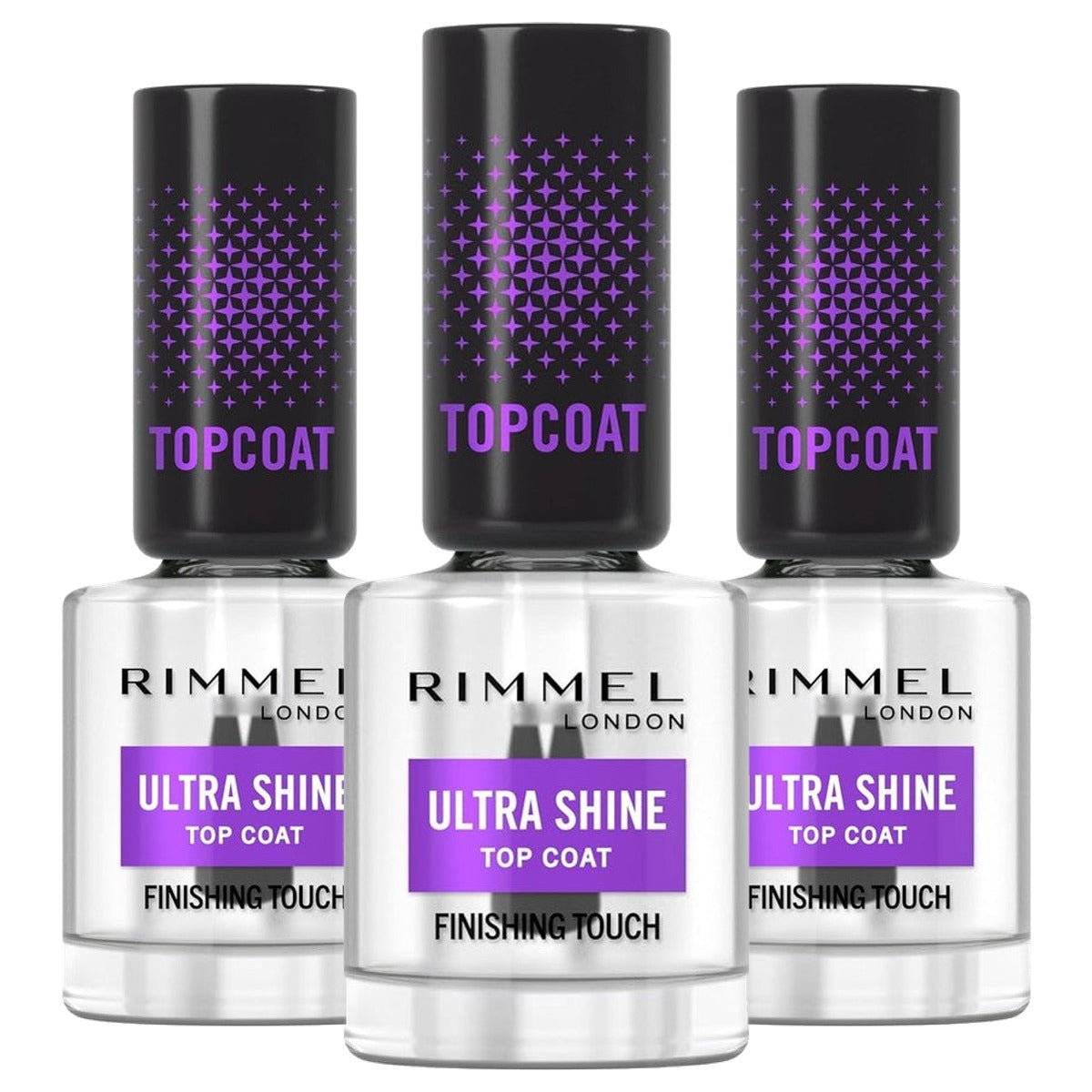 Rimmel London Ultra Shine Top Coat 12 ml - 3 stuks
