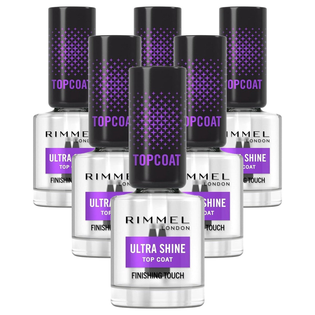 Rimmel London Ultra Shine Top Coat 12 ml - 6 stuks