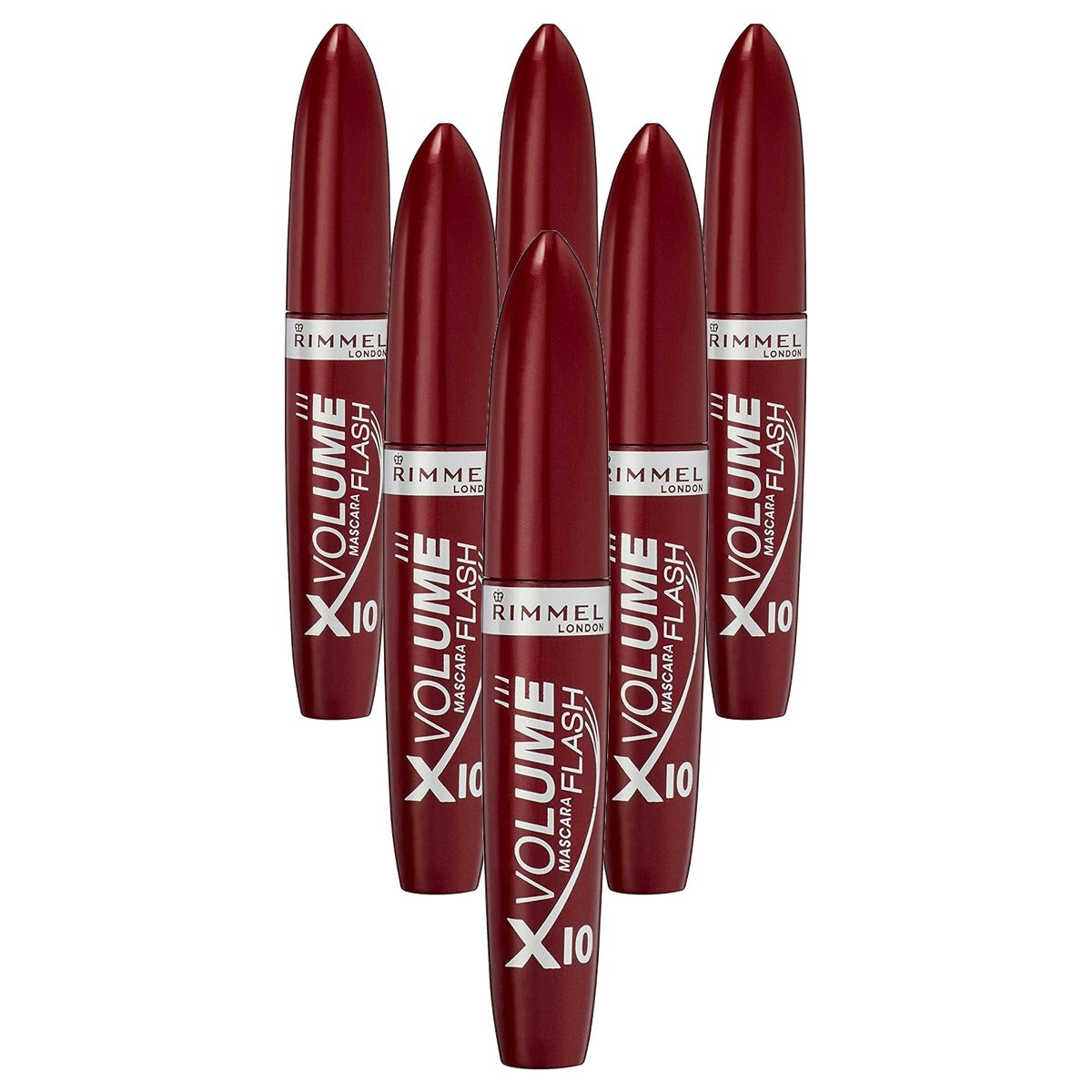 Rimmel London Volume Flash X10 Mascara 01 Black 8 ml - 6 stuks
