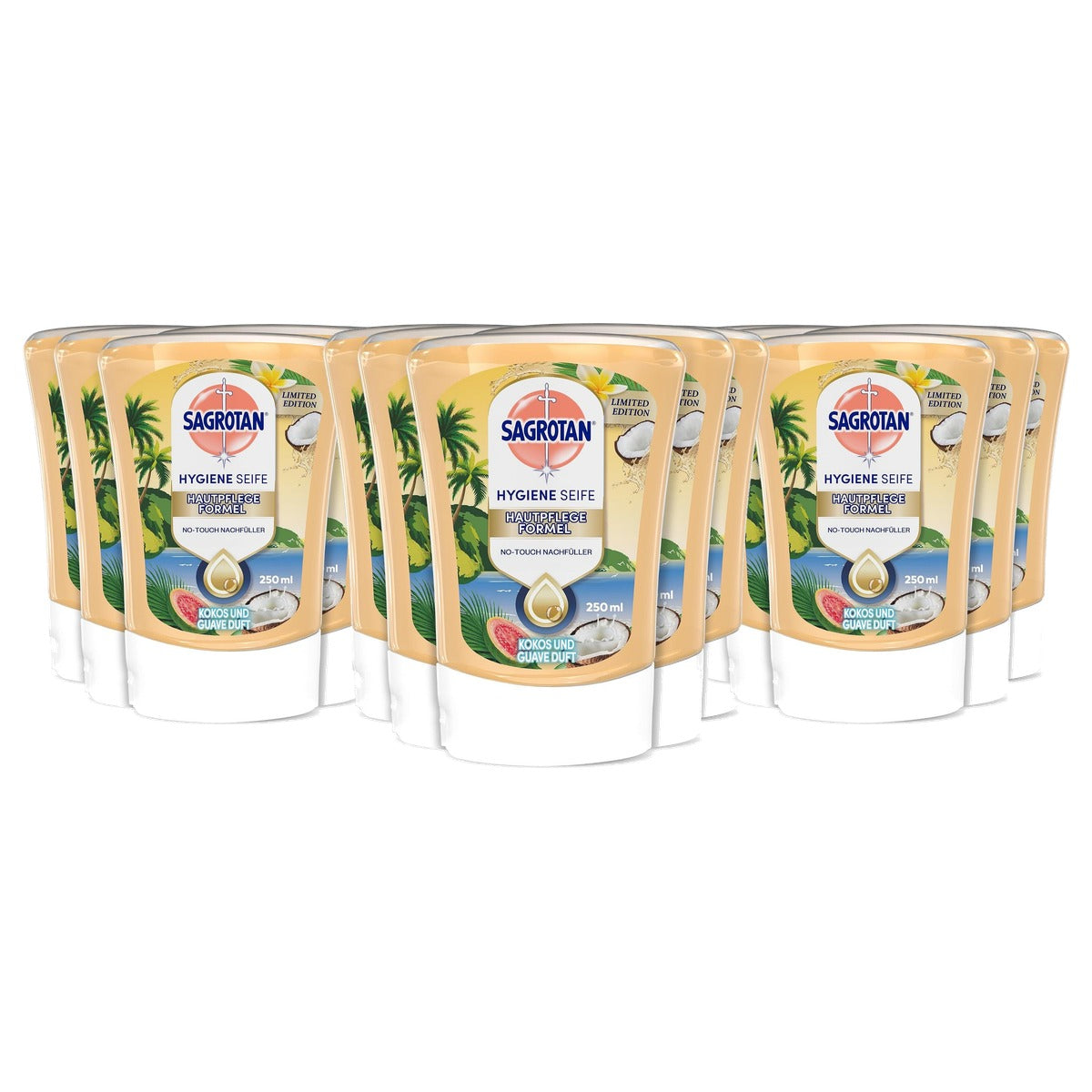 Sagrotan No-Touch navulzeep Hawaii Sunshine 5 x 250 ml - 3-pack