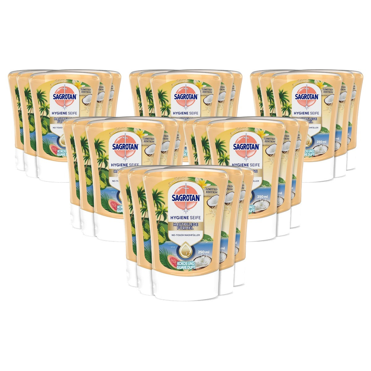 Sagrotan No-Touch navulzeep Hawaii Sunshine 5 x 250 ml - 6-pack