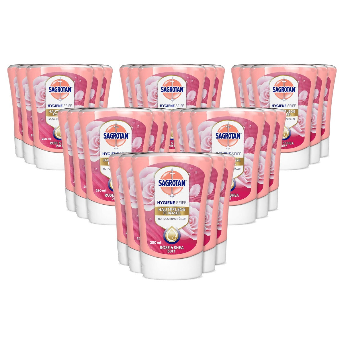 Sagrotan No-Touch navulzeep kasjmier en roos 5 x 250 ml - 6-pack