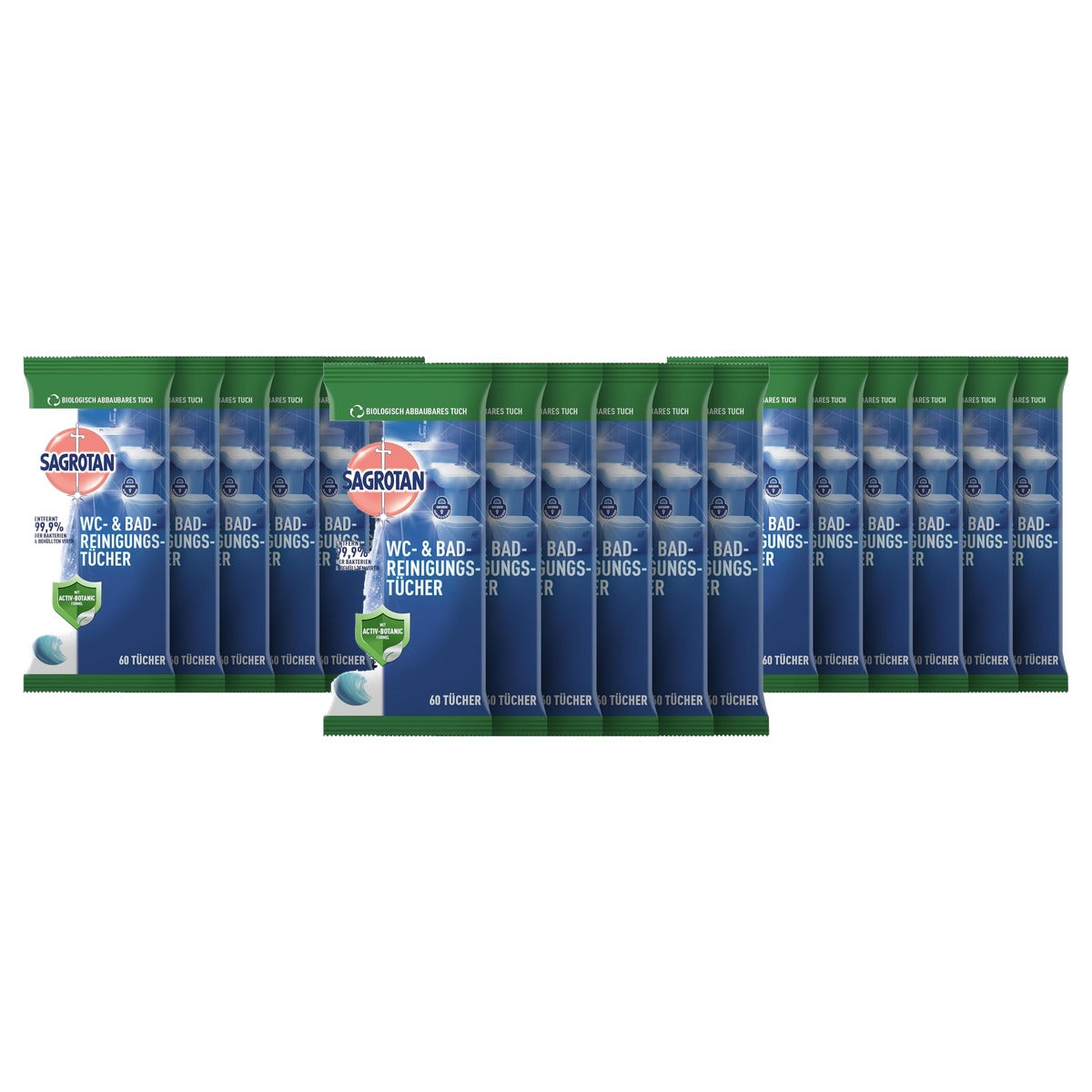 Sagrotan wc-reinigingsdoekjes 6 x 60 doekjes - 3-pack