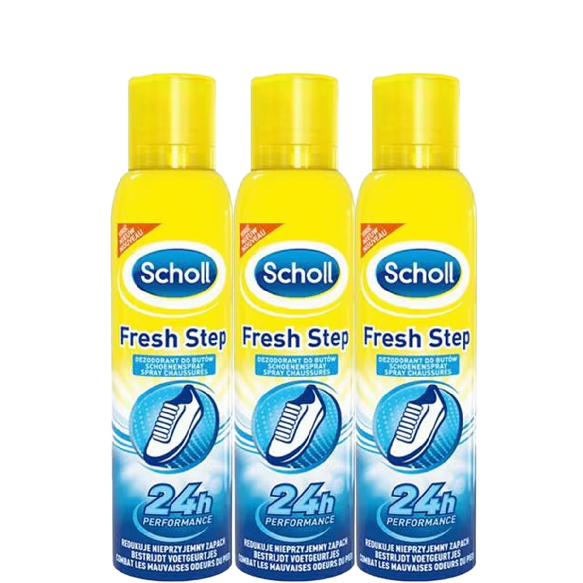 Scholl Fresh Step Schoen Deodorant Spray 3 x 150 ml – Voordeelverpakking door Huishoudvoordeel nu bij Huishoudvoordeel