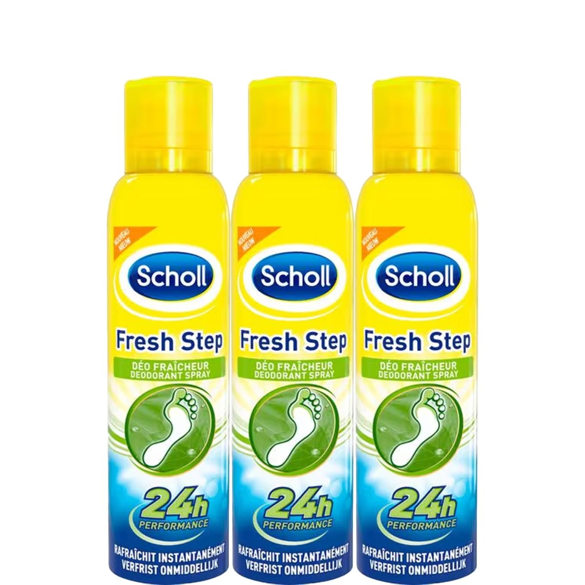 Scholl Fresh Step Voetdeodorant Spray 3 x 150 ml - Voordeelverpakking door Huishoudvoordeel nu bij Huishoudvoordeel