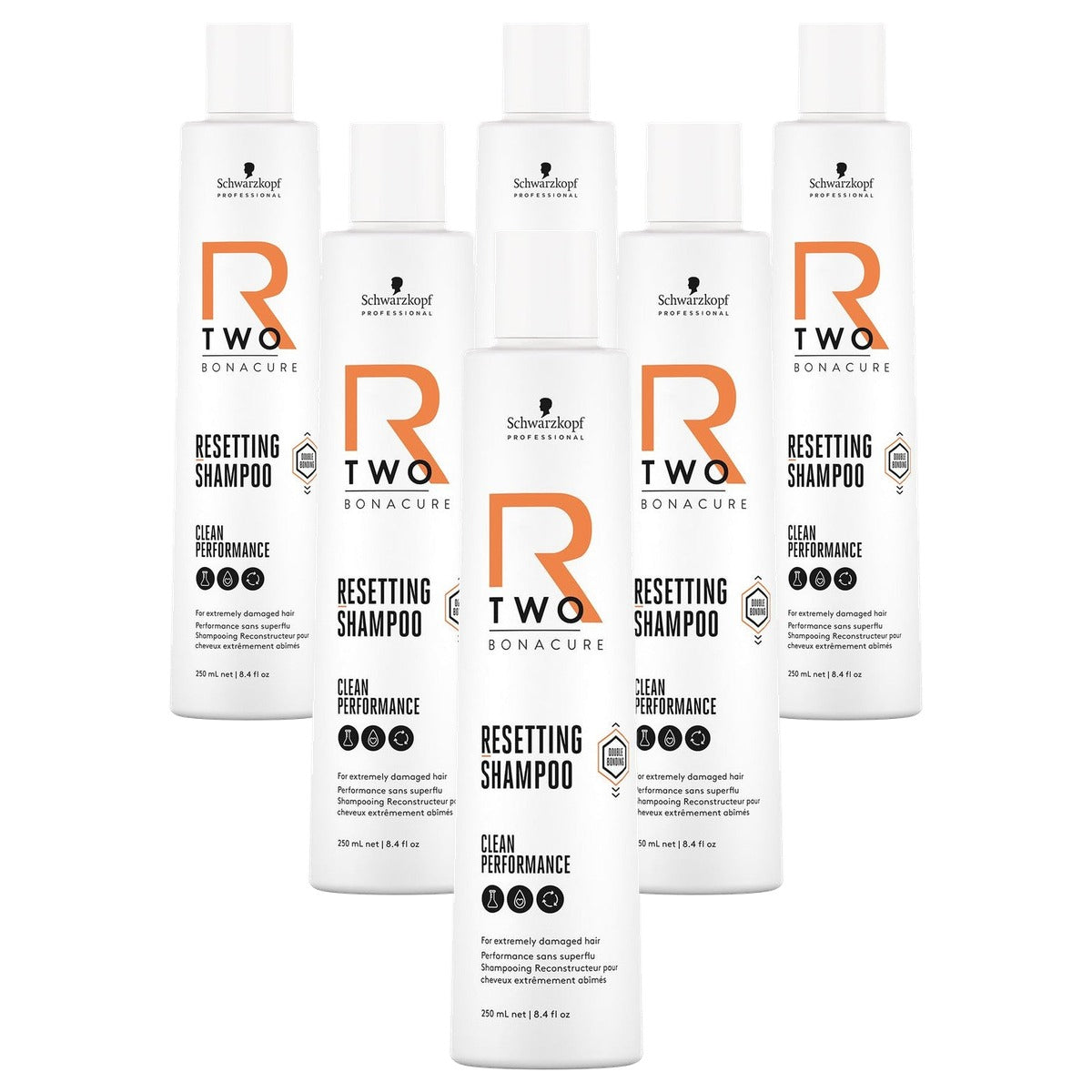 Schwarzkopf BC R-TWO Resetting Shampoo 250 ml - 6 stuks