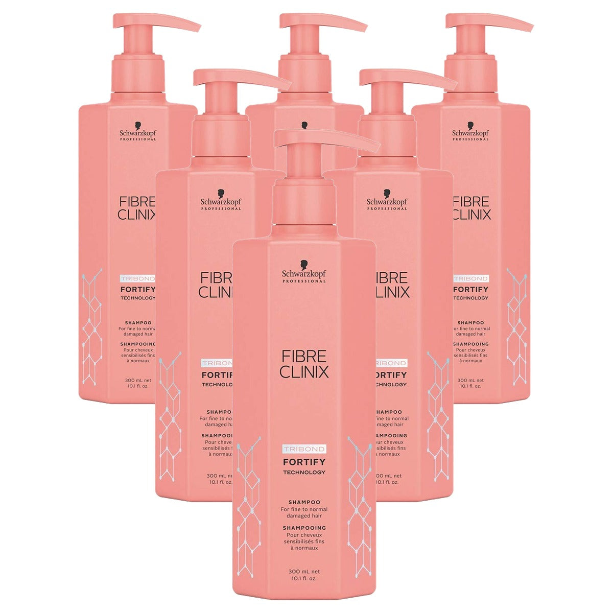 Schwarzkopf Fibre Clinix Fortify Shampoo 300 ml - 6 stuks