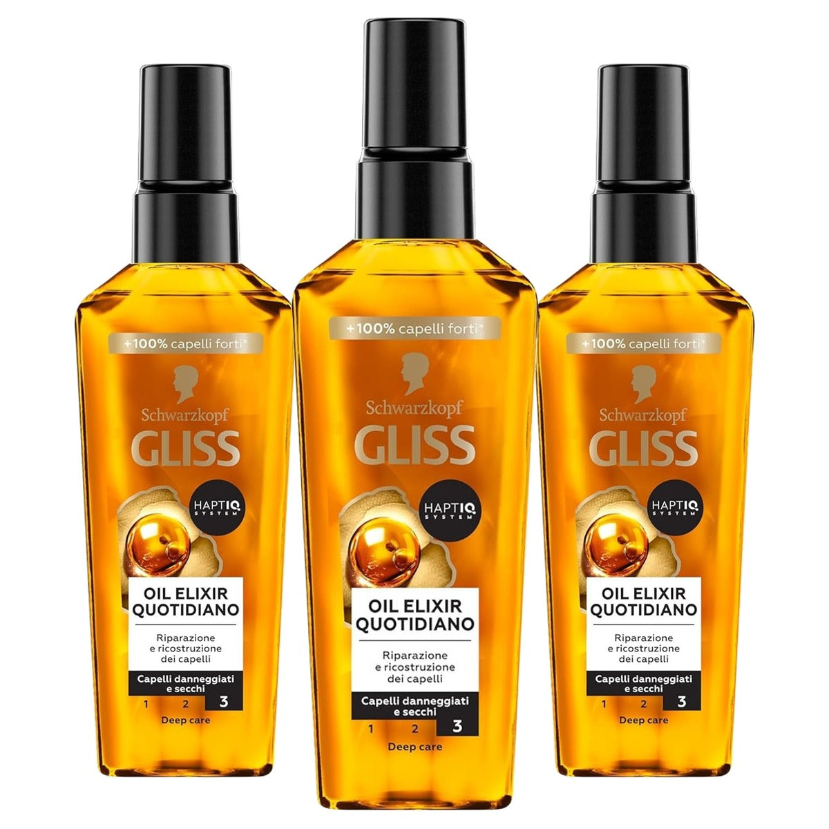 Schwarzkopf Gliss Oil Elixir Dagelijks 3 x 75 ml - Voordeelverpakking