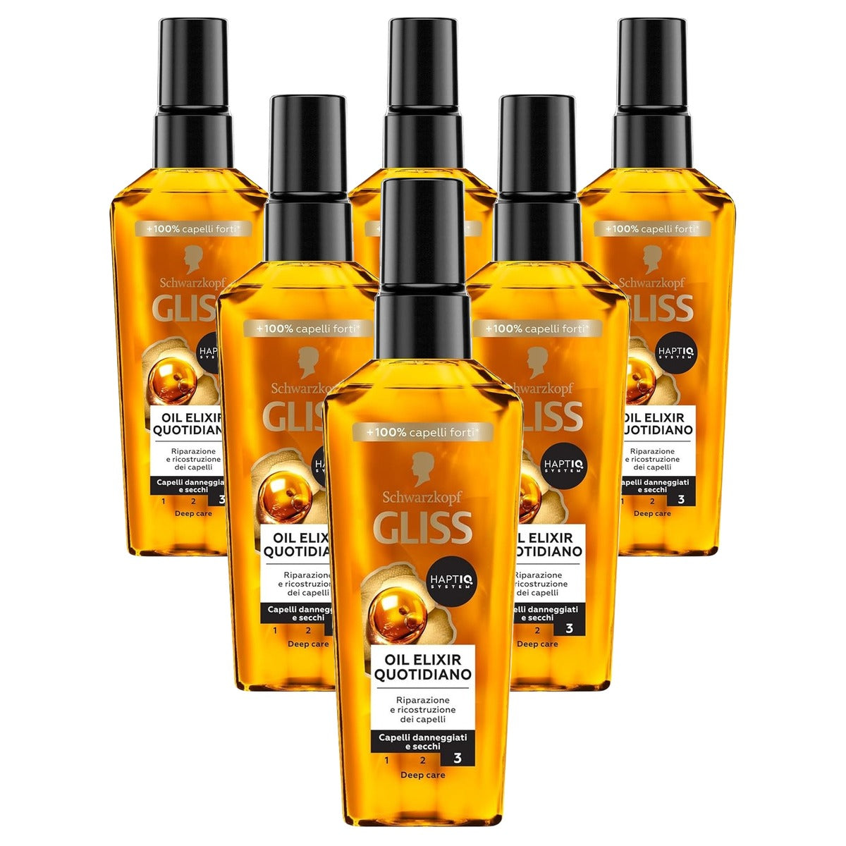Schwarzkopf Gliss Oil Elixir Dagelijks 6 x 75 ml - Voordeelverpakking