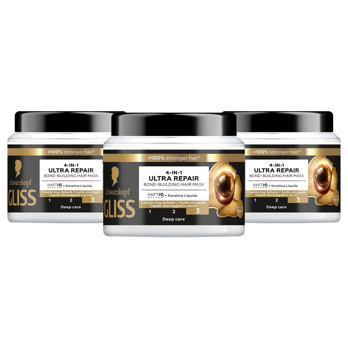 Schwarzkopf Gliss Ultimate Reparatiemasker 3 x 400 ml - Voordeelverpakking